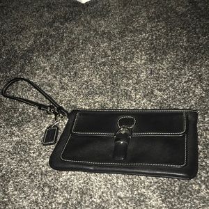 Black coach wristlet
